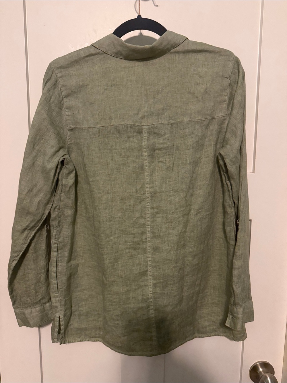 NWT J. Jill Love Linen 100% Linen Tunic in Soft Sage Green Light Willow Size XS - Picture 6 of 9